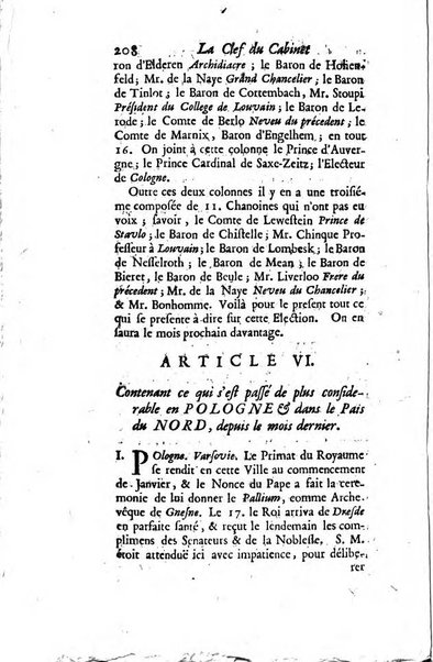 La clef du cabinet des princes de l'Europe ou recueil historique et politique sur les matières du tems