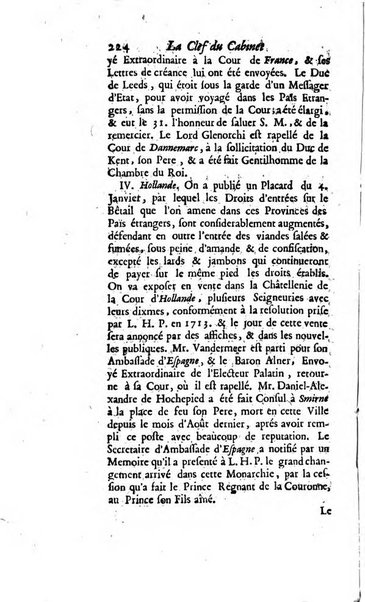 La clef du cabinet des princes de l'Europe ou recueil historique et politique sur les matières du tems