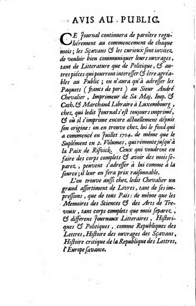 La clef du cabinet des princes de l'Europe ou recueil historique et politique sur les matières du tems