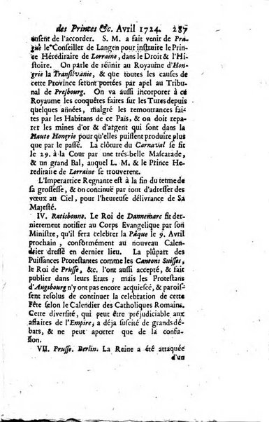 La clef du cabinet des princes de l'Europe ou recueil historique et politique sur les matières du tems