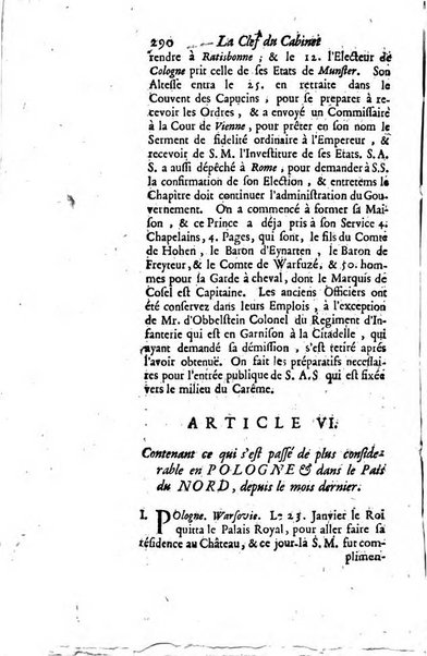 La clef du cabinet des princes de l'Europe ou recueil historique et politique sur les matières du tems