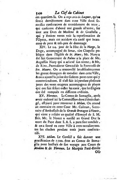 La clef du cabinet des princes de l'Europe ou recueil historique et politique sur les matières du tems