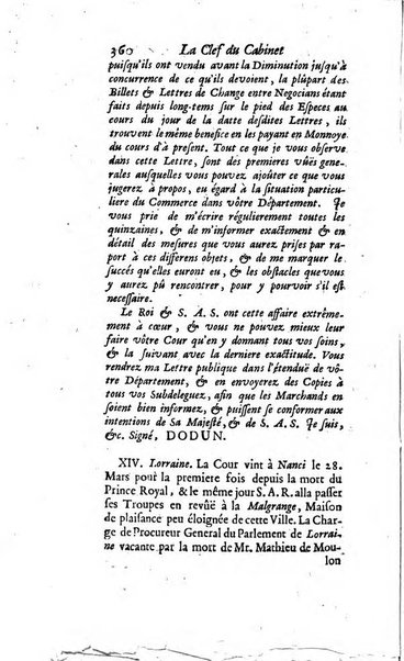 La clef du cabinet des princes de l'Europe ou recueil historique et politique sur les matières du tems