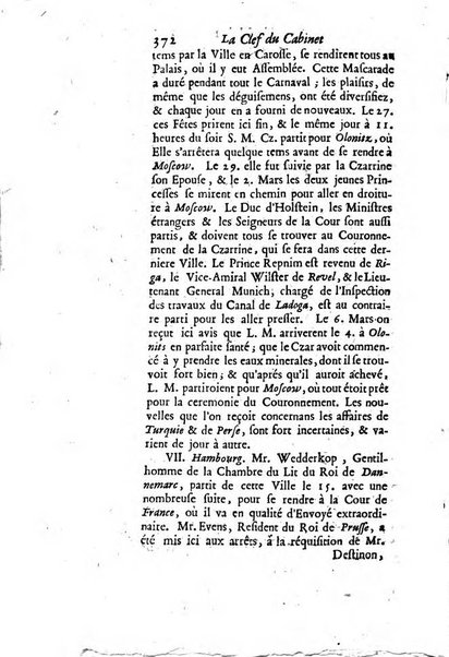 La clef du cabinet des princes de l'Europe ou recueil historique et politique sur les matières du tems