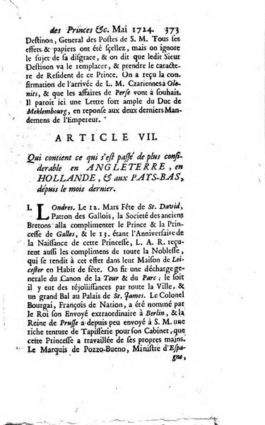 La clef du cabinet des princes de l'Europe ou recueil historique et politique sur les matières du tems