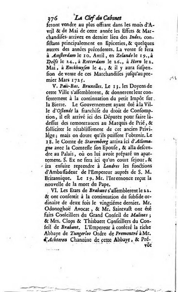 La clef du cabinet des princes de l'Europe ou recueil historique et politique sur les matières du tems