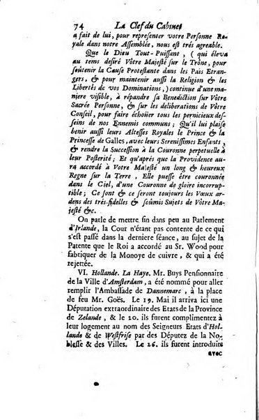 La clef du cabinet des princes de l'Europe ou recueil historique et politique sur les matières du tems