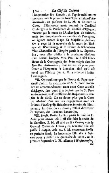 La clef du cabinet des princes de l'Europe ou recueil historique et politique sur les matières du tems