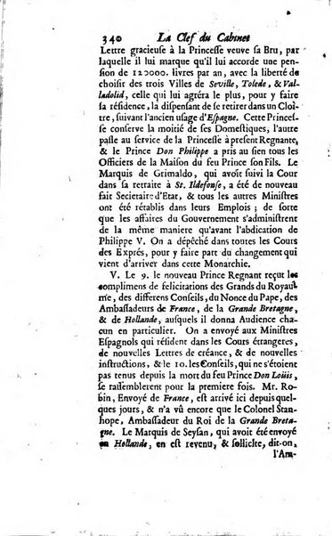 La clef du cabinet des princes de l'Europe ou recueil historique et politique sur les matières du tems