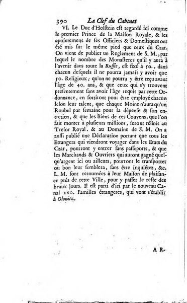 La clef du cabinet des princes de l'Europe ou recueil historique et politique sur les matières du tems