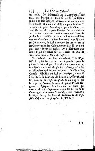 La clef du cabinet des princes de l'Europe ou recueil historique et politique sur les matières du tems