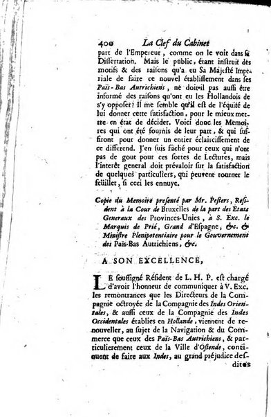 La clef du cabinet des princes de l'Europe ou recueil historique et politique sur les matières du tems