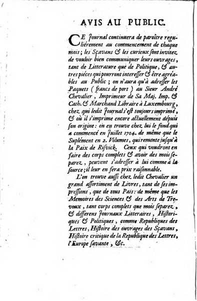 La clef du cabinet des princes de l'Europe ou recueil historique et politique sur les matières du tems