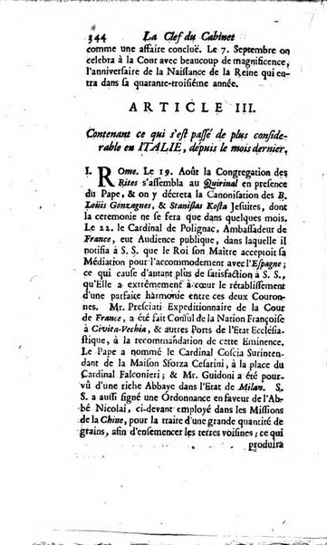 La clef du cabinet des princes de l'Europe ou recueil historique et politique sur les matières du tems