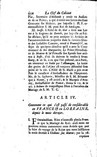 La clef du cabinet des princes de l'Europe ou recueil historique et politique sur les matières du tems