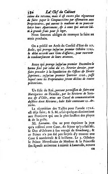 La clef du cabinet des princes de l'Europe ou recueil historique et politique sur les matières du tems