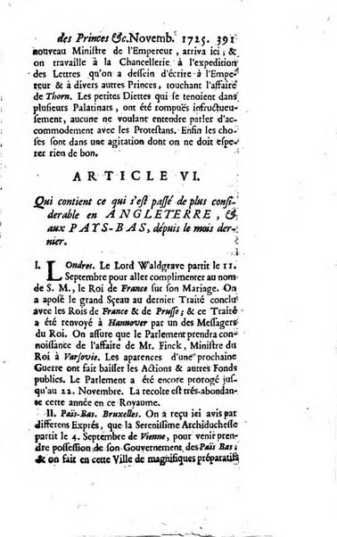 La clef du cabinet des princes de l'Europe ou recueil historique et politique sur les matières du tems