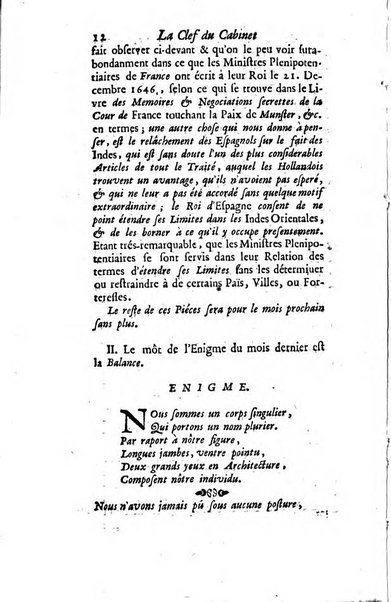 La clef du cabinet des princes de l'Europe ou recueil historique et politique sur les matières du tems