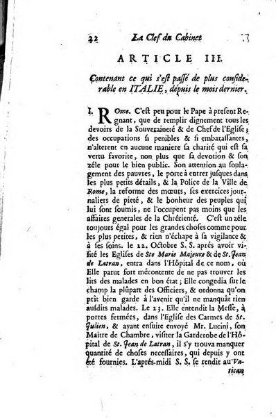 La clef du cabinet des princes de l'Europe ou recueil historique et politique sur les matières du tems