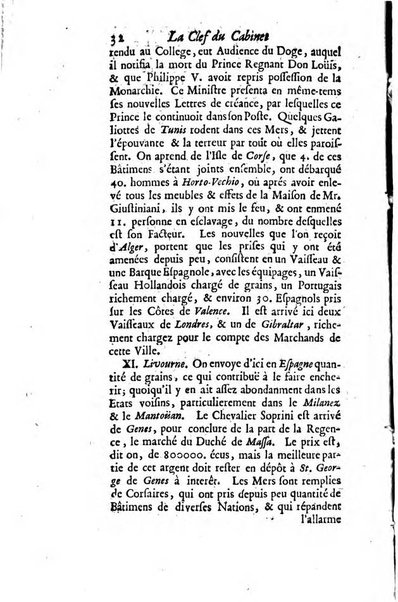 La clef du cabinet des princes de l'Europe ou recueil historique et politique sur les matières du tems