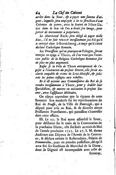 La clef du cabinet des princes de l'Europe ou recueil historique et politique sur les matières du tems