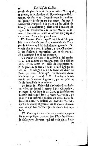 La clef du cabinet des princes de l'Europe ou recueil historique et politique sur les matières du tems