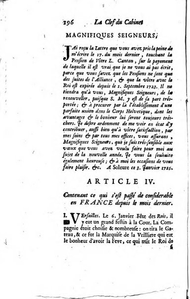 La clef du cabinet des princes de l'Europe ou recueil historique et politique sur les matières du tems