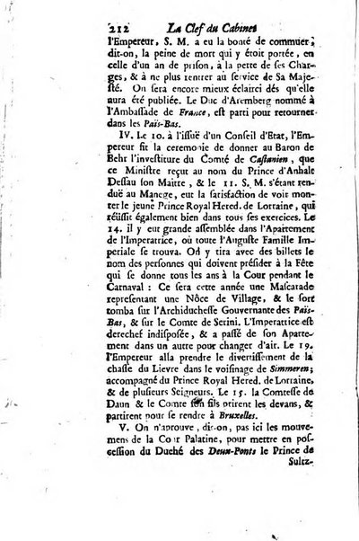 La clef du cabinet des princes de l'Europe ou recueil historique et politique sur les matières du tems