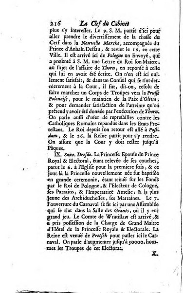 La clef du cabinet des princes de l'Europe ou recueil historique et politique sur les matières du tems