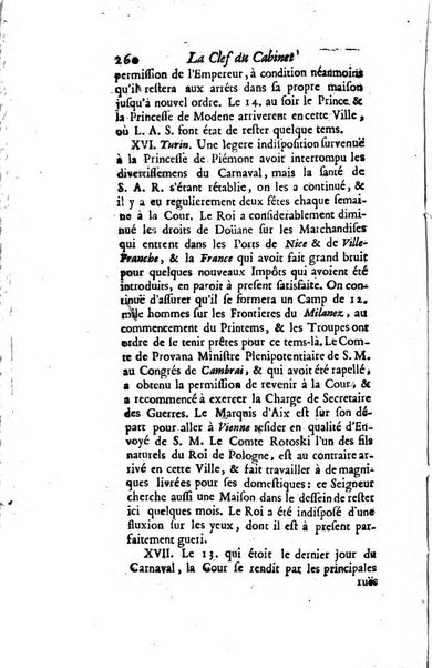 La clef du cabinet des princes de l'Europe ou recueil historique et politique sur les matières du tems