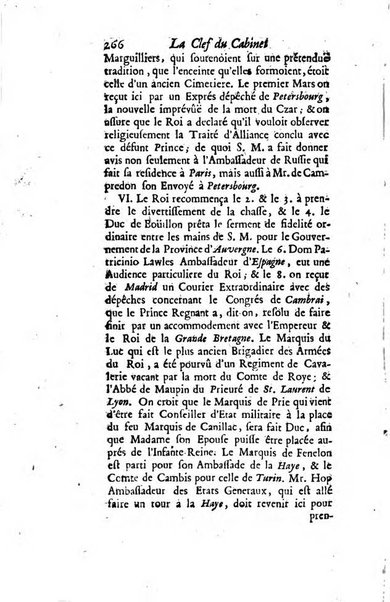 La clef du cabinet des princes de l'Europe ou recueil historique et politique sur les matières du tems