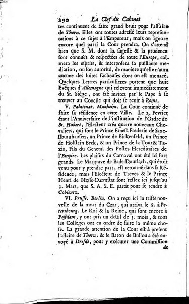 La clef du cabinet des princes de l'Europe ou recueil historique et politique sur les matières du tems