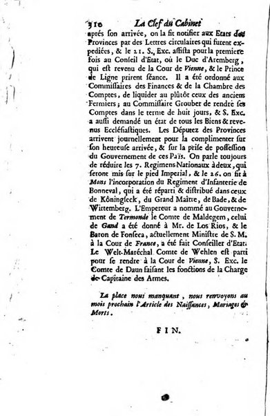 La clef du cabinet des princes de l'Europe ou recueil historique et politique sur les matières du tems