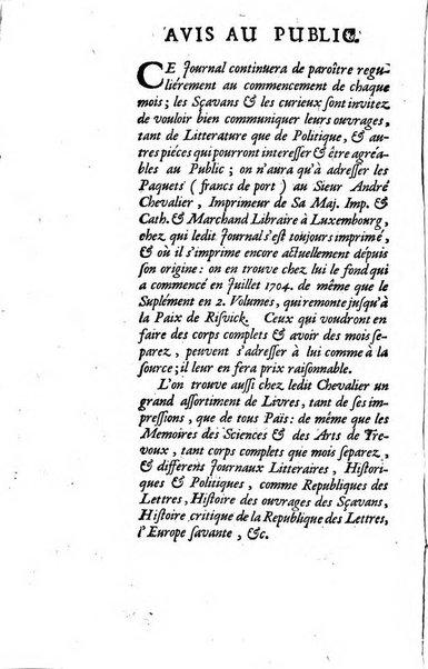 La clef du cabinet des princes de l'Europe ou recueil historique et politique sur les matières du tems