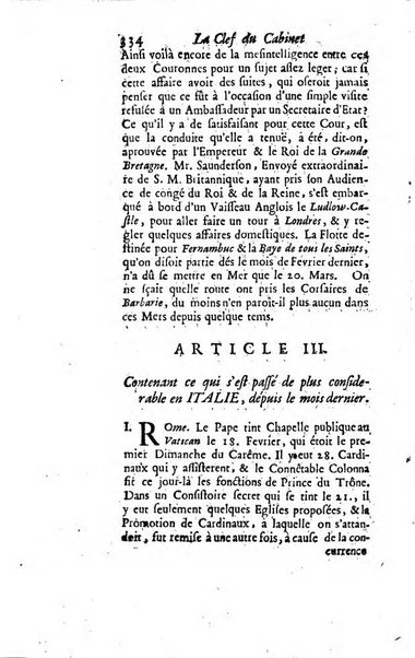 La clef du cabinet des princes de l'Europe ou recueil historique et politique sur les matières du tems