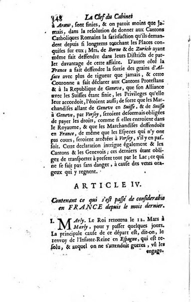 La clef du cabinet des princes de l'Europe ou recueil historique et politique sur les matières du tems