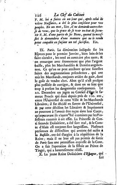 La clef du cabinet des princes de l'Europe ou recueil historique et politique sur les matières du tems