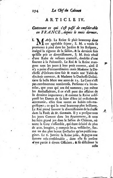 La clef du cabinet des princes de l'Europe ou recueil historique et politique sur les matières du tems