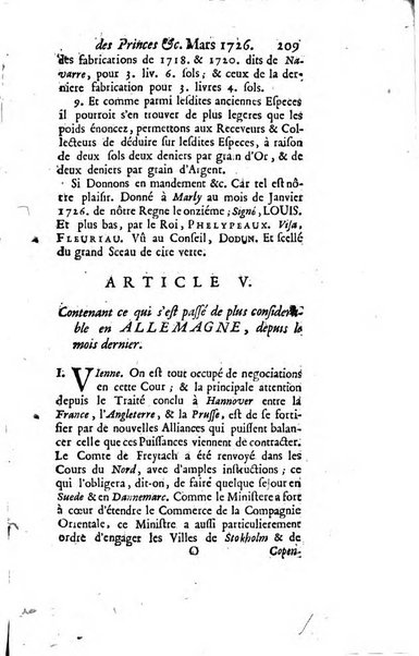 La clef du cabinet des princes de l'Europe ou recueil historique et politique sur les matières du tems