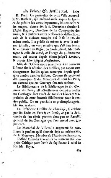 La clef du cabinet des princes de l'Europe ou recueil historique et politique sur les matières du tems