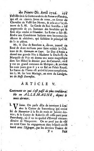 La clef du cabinet des princes de l'Europe ou recueil historique et politique sur les matières du tems