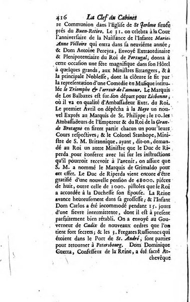 La clef du cabinet des princes de l'Europe ou recueil historique et politique sur les matières du tems