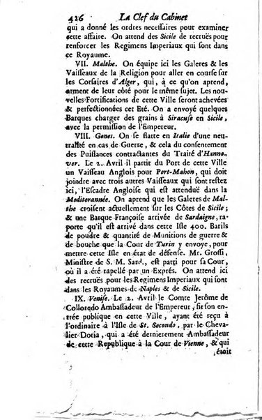 La clef du cabinet des princes de l'Europe ou recueil historique et politique sur les matières du tems