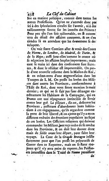 La clef du cabinet des princes de l'Europe ou recueil historique et politique sur les matières du tems