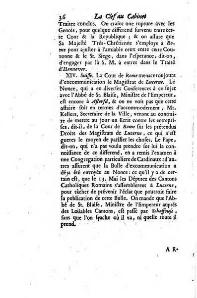 La clef du cabinet des princes de l'Europe ou recueil historique et politique sur les matières du tems