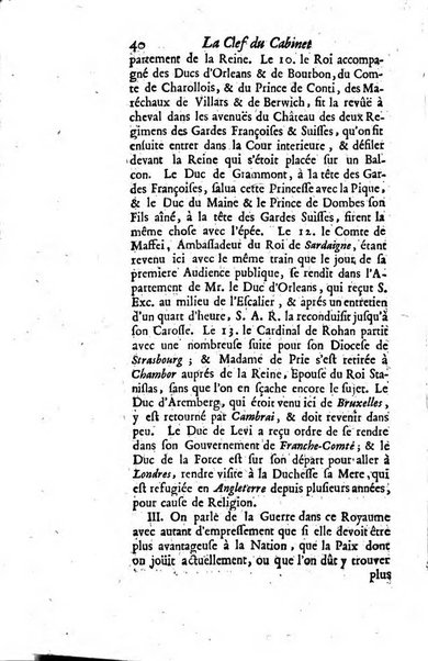 La clef du cabinet des princes de l'Europe ou recueil historique et politique sur les matières du tems