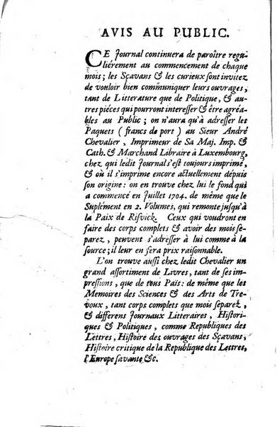 La clef du cabinet des princes de l'Europe ou recueil historique et politique sur les matières du tems