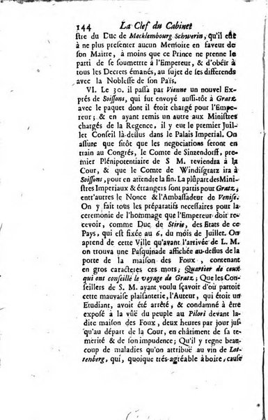 La clef du cabinet des princes de l'Europe ou recueil historique et politique sur les matières du tems