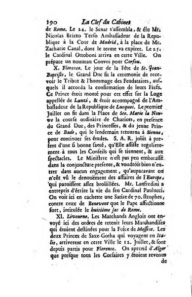 La clef du cabinet des princes de l'Europe ou recueil historique et politique sur les matières du tems