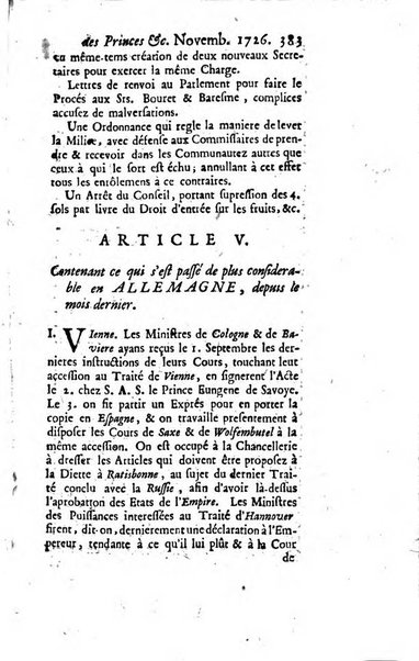 La clef du cabinet des princes de l'Europe ou recueil historique et politique sur les matières du tems